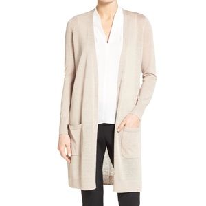 NWOT sheer taupe Halogen duster